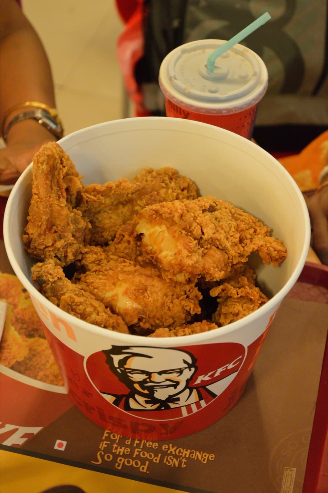 Pressure-fried KFC chicken