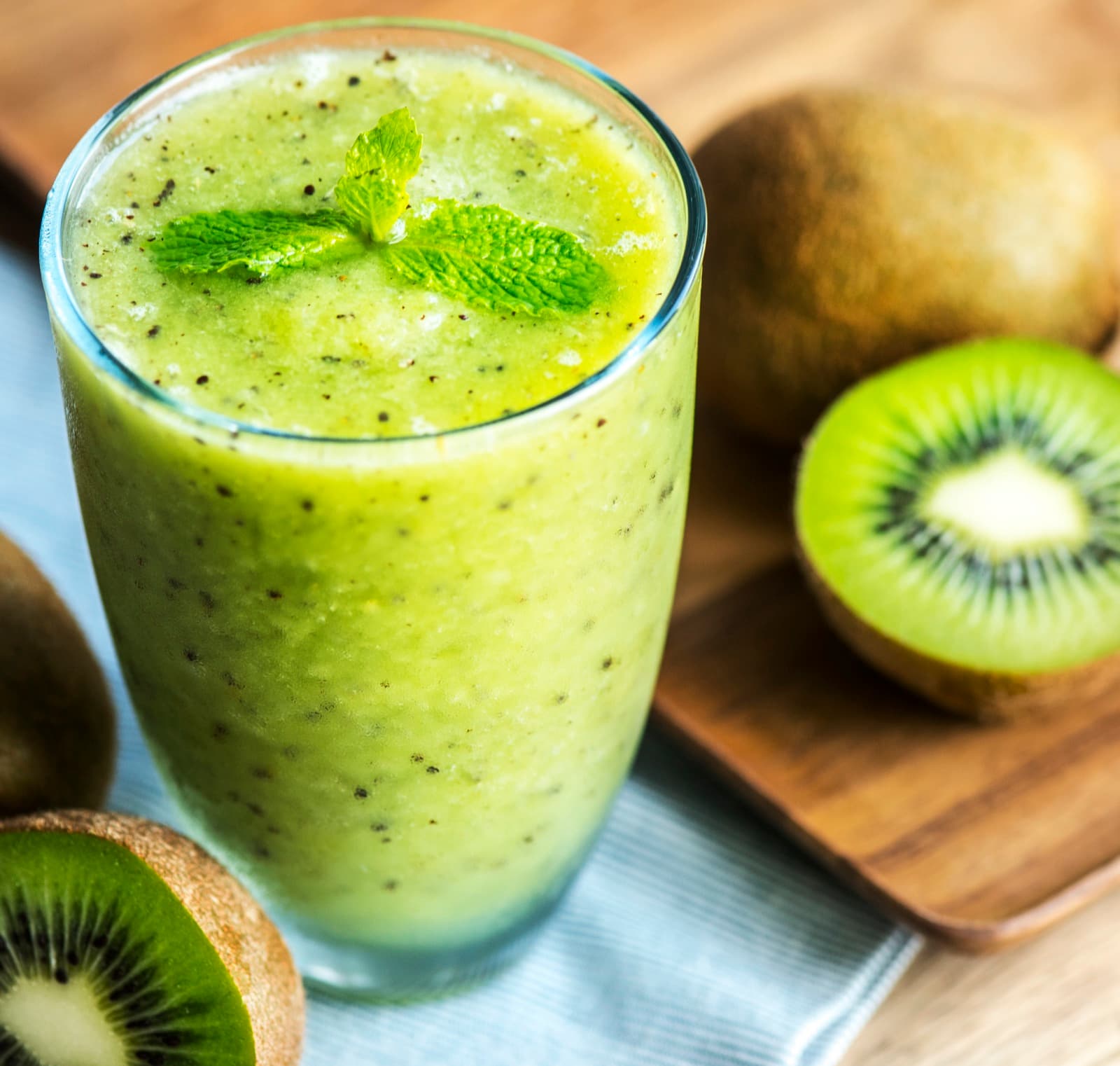 A blended fruit drink