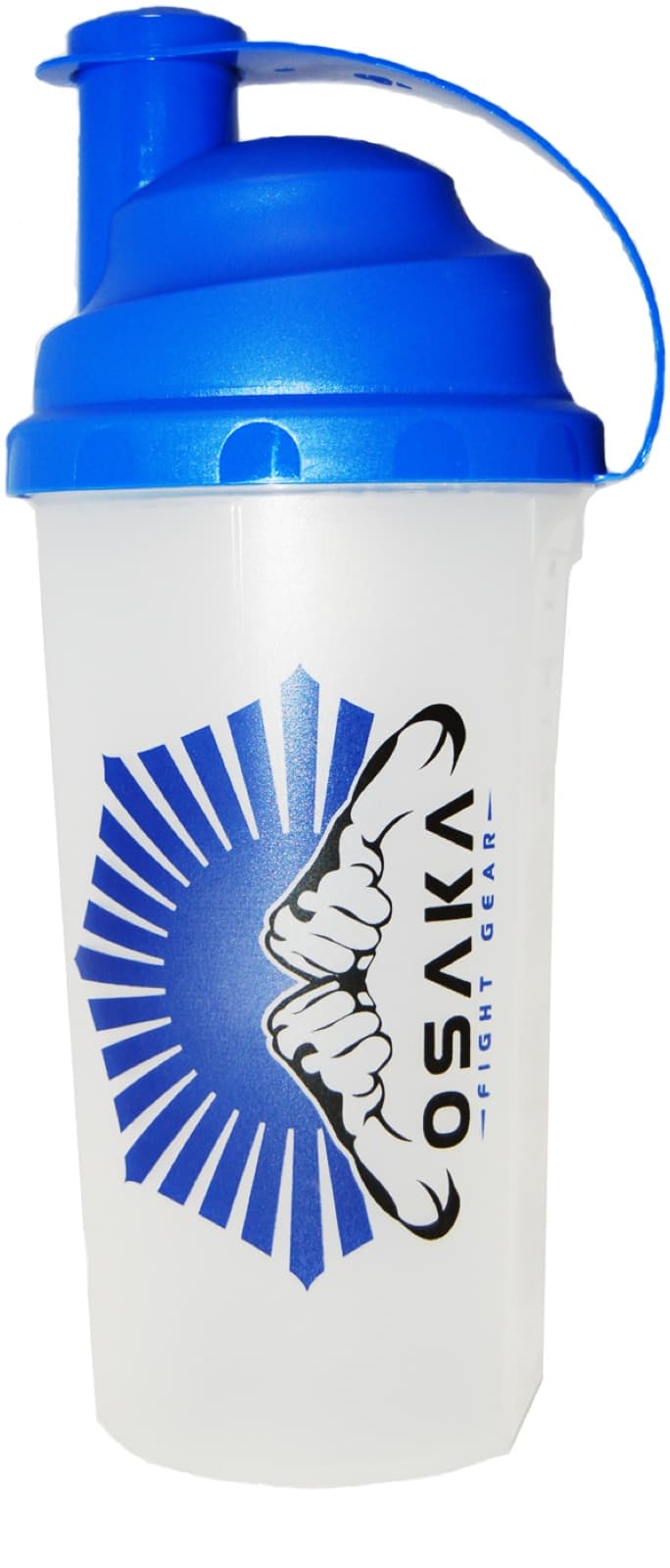 A protein shaker bottle